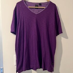 Men's Boss Purple V-Neck T-Shirt Sz. L Nice Used Condition *MSRP: $129+tax